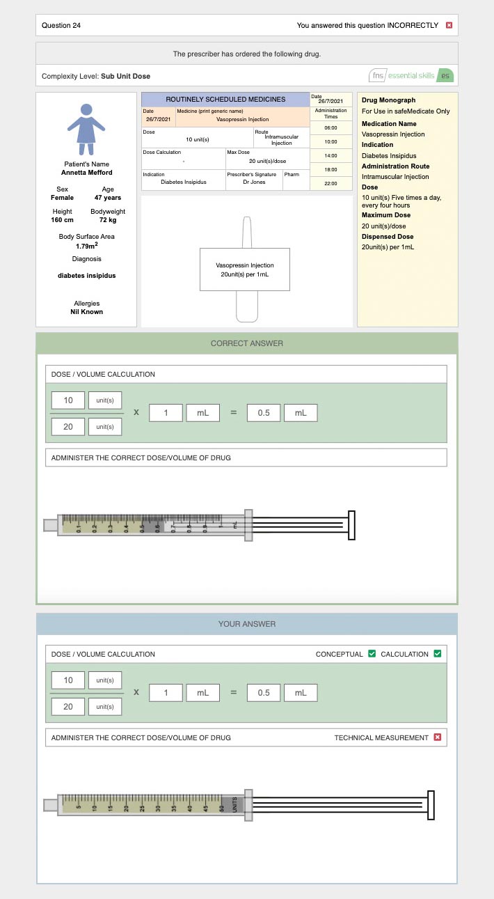 safeMedicate User Feedback Example Image